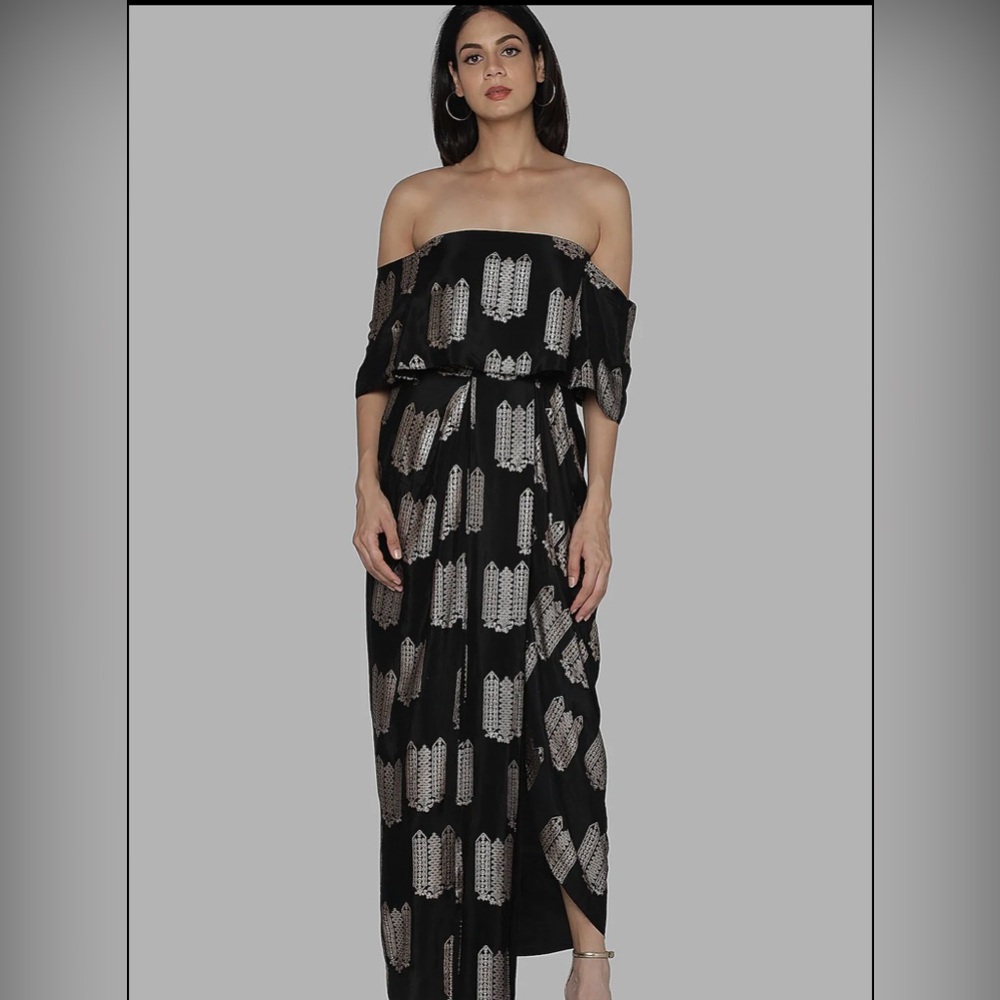 Preloved: Masaba Black top with Dhoti Skirt